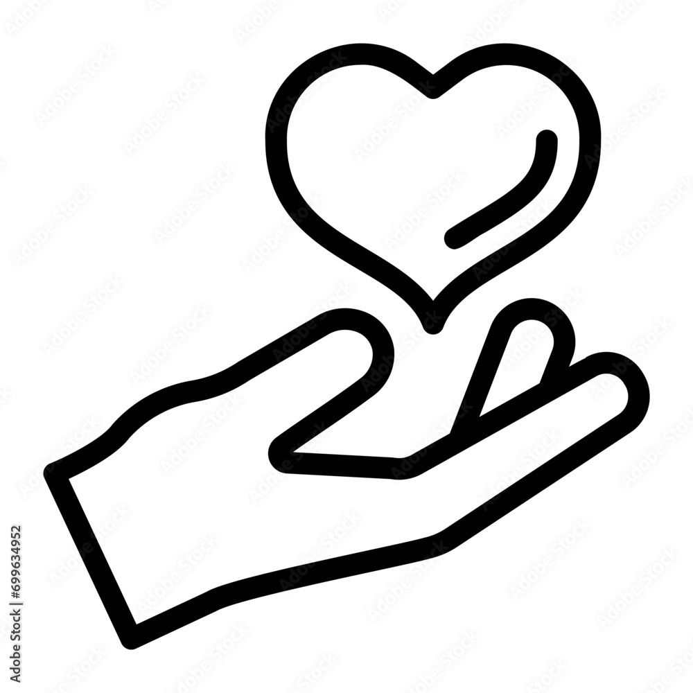 Obraz premium hand line icon