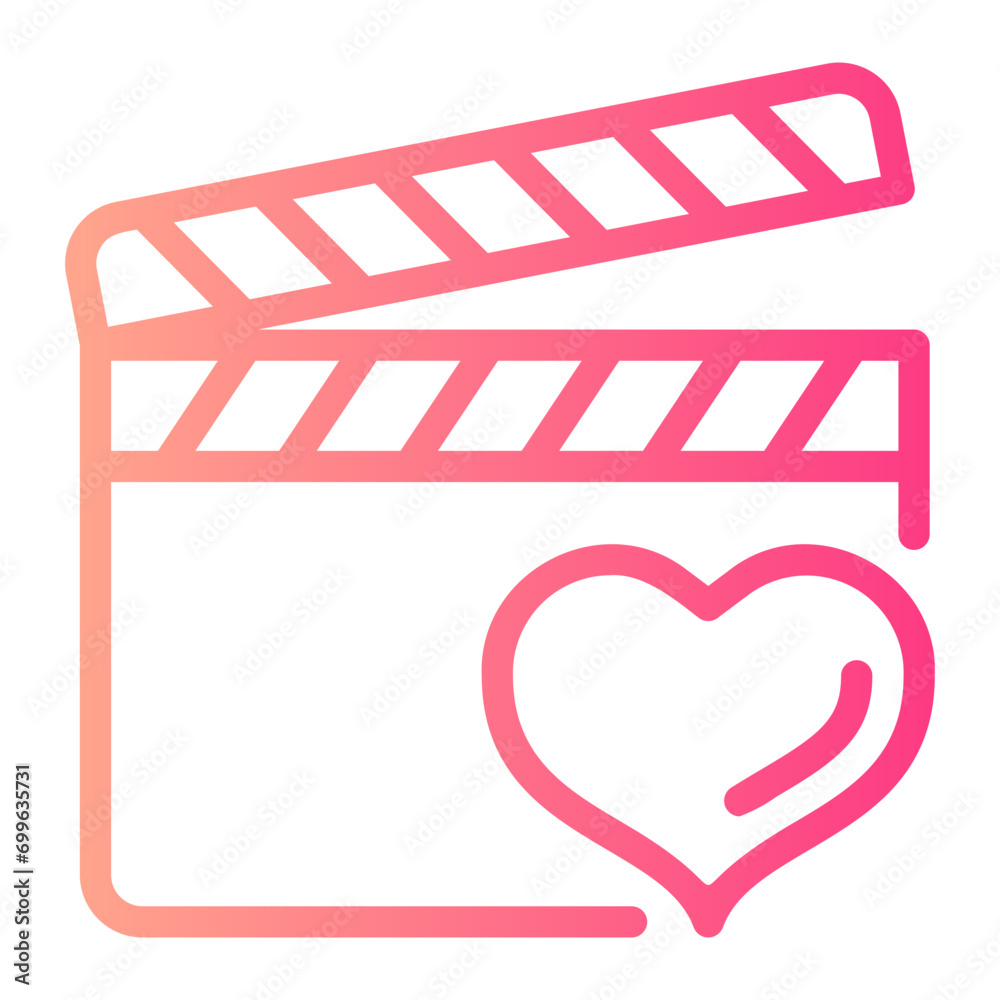 action clapper gradient icon