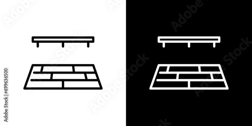 手すりのついた廊下アイコン