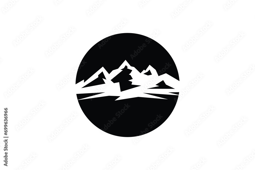 mountain logo design with outdoor and adventure concept mountain logo design with outdoor and adventure concept