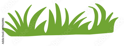 Green grass, vector set for drawing pictures in flat style. Natural material for collecting screensavers. photo