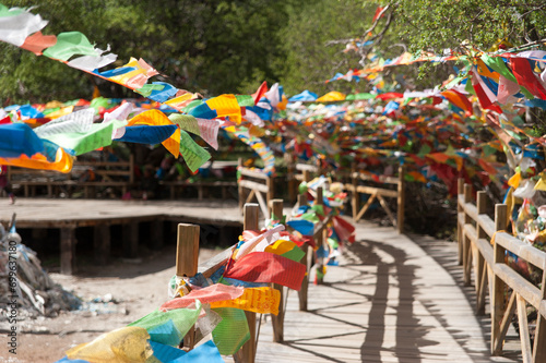 Colorful flag Tibet