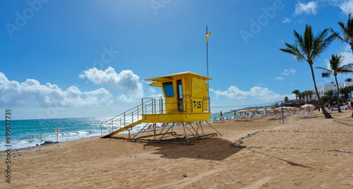 Turm der Rettungsschwimmer Playa augustin milares bei Costa Calma