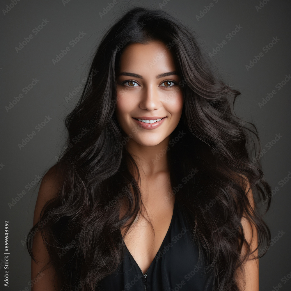 Young beautiful woman with shiny hair Young beautiful woman with shiny hair