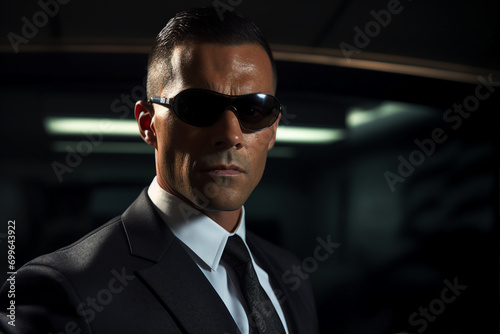 Generative AI picture of secret agent spy person modern film style killer detective soldier © Tetiana