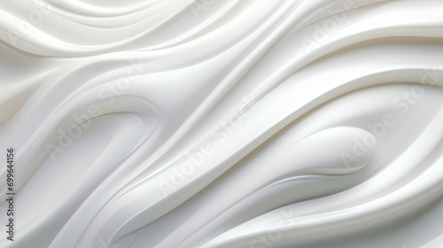 A close-up, macro view of yogurt texture, creating an abstract pattern with its natural lines and curves, set against a subtle color gradient  Ai Generative