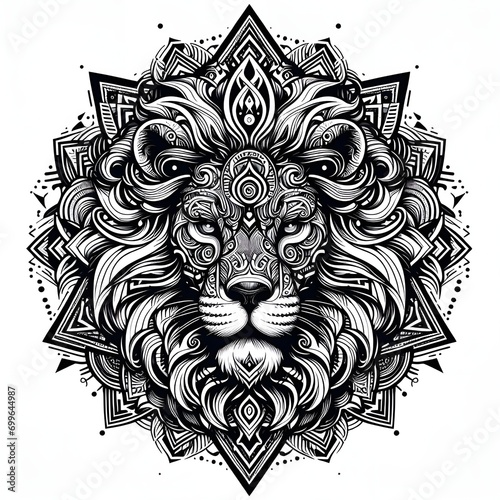 Lion of Judah face eps vector art image illustration. Rasta Jamaican lion head front view with rastafarian reggae colors on dark background.