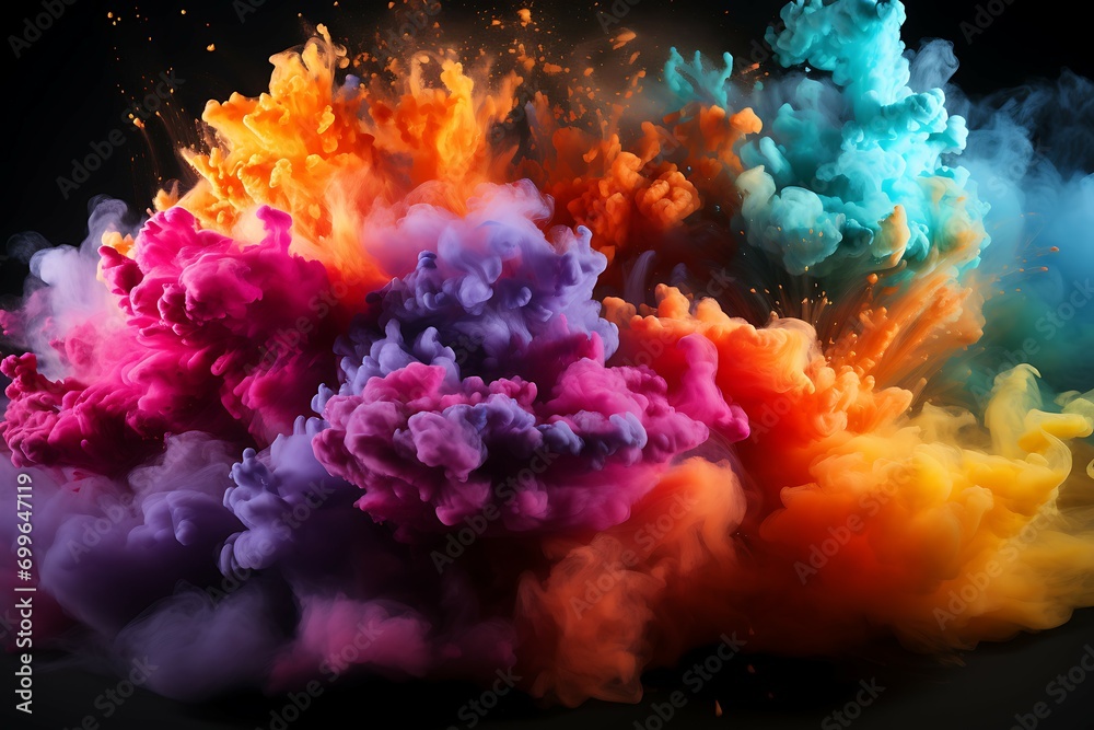 Abstract colored explosion background