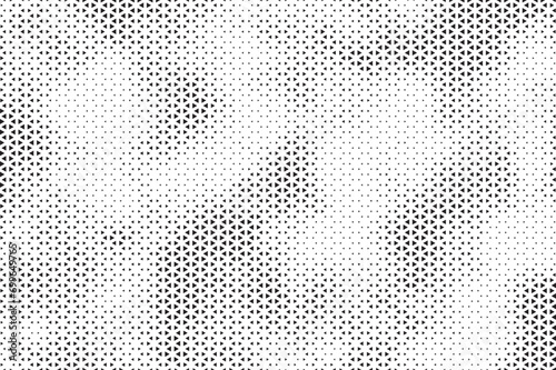 Abstract Vector Triangle Geometric Pattern. Modern Stylish Halftone Texture. Monochrome Pattern for various purposes.