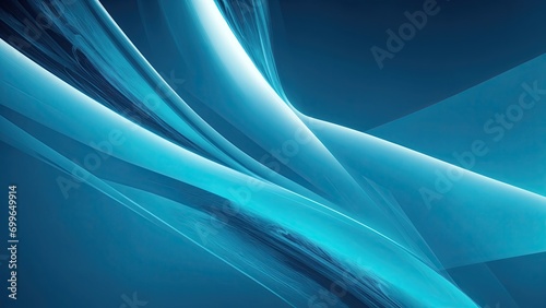 Abstract cyan background with dynamic light effect