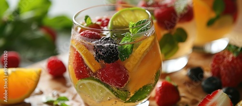 Refreshing fruit mocktail.