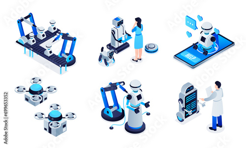 Isometric Robots mini composition set
