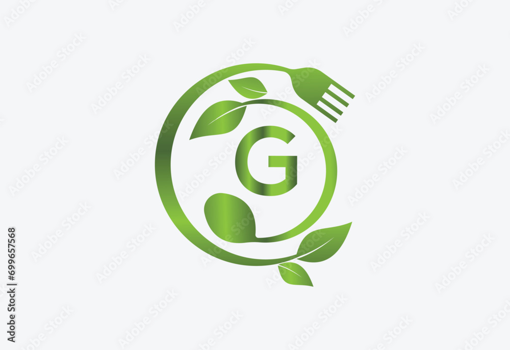 Nature and latter G with frok and spoon and healthy food Nature and latter G with frok and spoon and healthy food