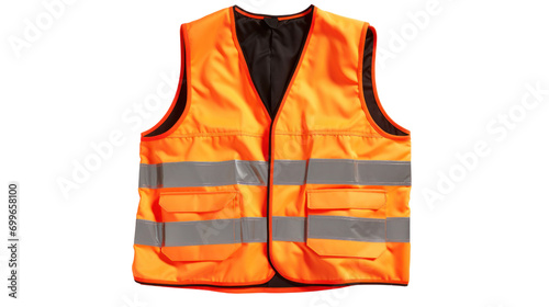 Safety Vest Jacket, Isolated Security, on white background