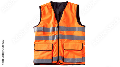 Safety Vest Jacket, Isolated Security, on white background