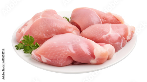 Fresh raw chicken isolated on transparent background,PNG image.	