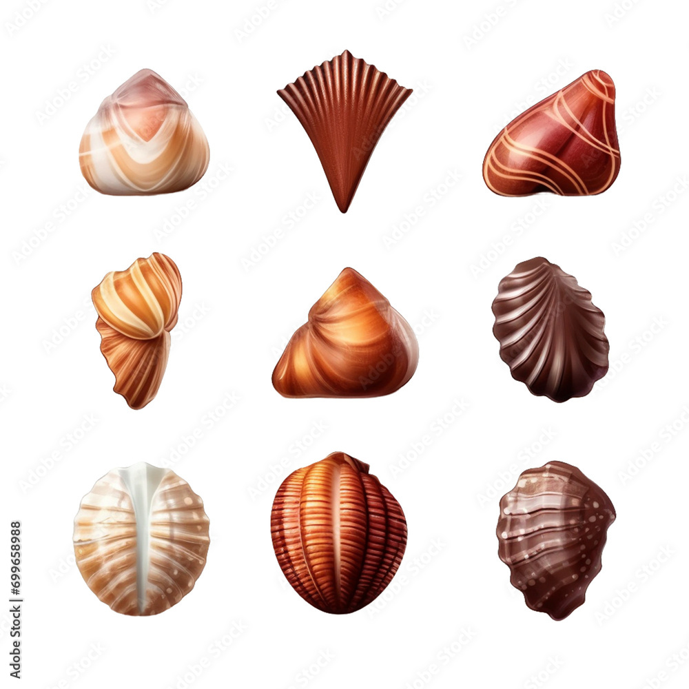 set of chocolate candies set of chocolate candies