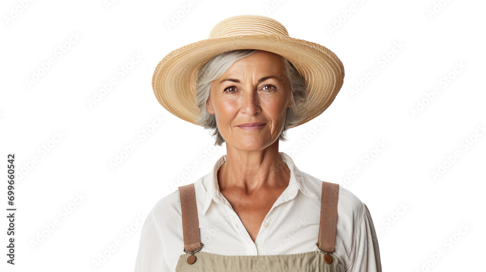 female farm owner looking at the camera isolated on transparent background,PNG image. female farm owner looking at the camera isolated on transparent background,PNG image.