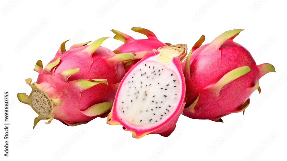 Dragon Fruit isolated on transparent background,PNG image. Dragon Fruit isolated on transparent background,PNG image.