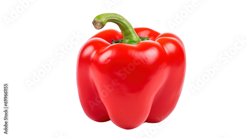 Top view of Bell pepper isolated on transparent background,PNG image.
