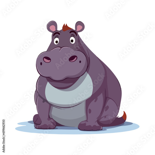 hippopotamus CUTE CHARACTER ELEMENT EDUCATION