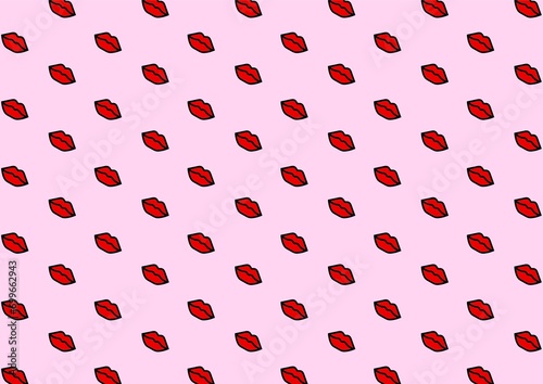 seamless pattern with lips