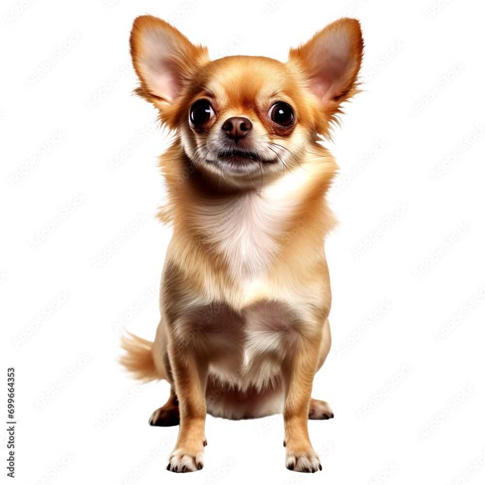 Portrait of chihuahua dog standing, isolated on transparent of white background Portrait of chihuahua dog standing, isolated on transparent of white background