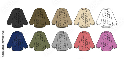 セーターのイラストセット