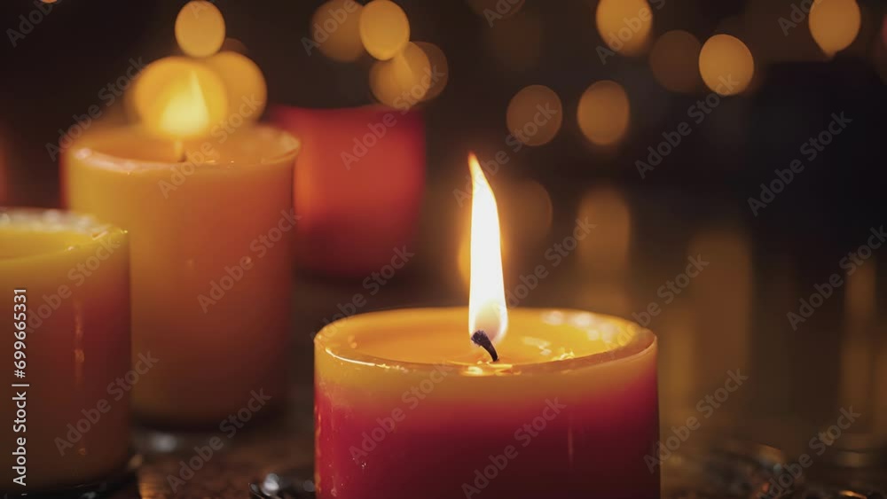 Zoomed in on a candles flame, revealing the vibrant hues of yellow, orange, and red that make up its mesmerizing glow. . Zoomed in on a candles flame, revealing the vibrant hues of yellow, orange, and red that make up its mesmerizing glow. .