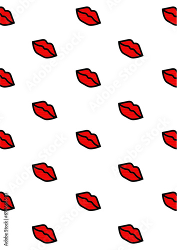 seamless background with lips