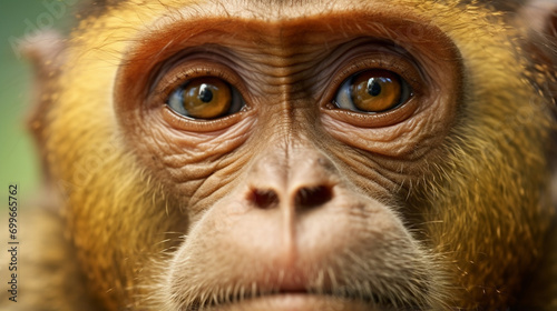 This monkey was seen on a tour through the Amazon Jungle near Iquitos. Generative AI photo
