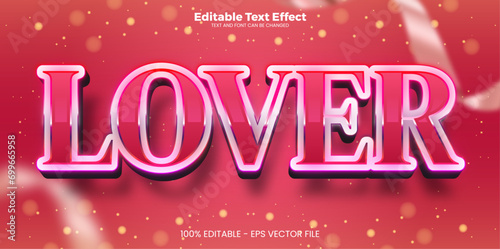 Lover editable text effect in modern trend style valentine's day