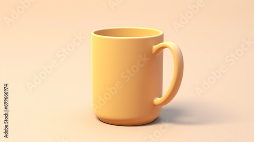 cup on yellow background
