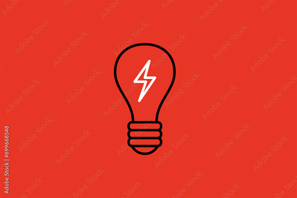 bulb illustration in flat style design. Vector illustration. bulb illustration in flat style design. Vector illustration.