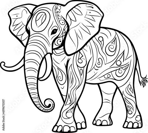 Fototapeta Naklejka Na Ścianę i Meble -  Elephant svg, elephant face SVG, elephant mandala SVG, elephant silhouette svg, baby elephant svg, cute elephant svg, alabama elephant svg