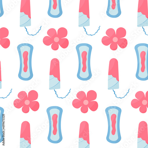 feminine hygiene tampon pad flower pattern textile