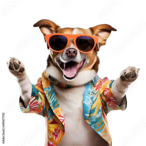 Anthropomorphic Animal Character Grooves in Colorful Attire and Sunglasses, Isolated on Transparent Background, PNG © Only Best PNG's
