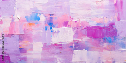 Abstract rough pink, purple, blue and white brush strokes background