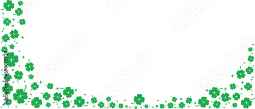 clover leaf background st patrick's day with transparent background vector eps 10
