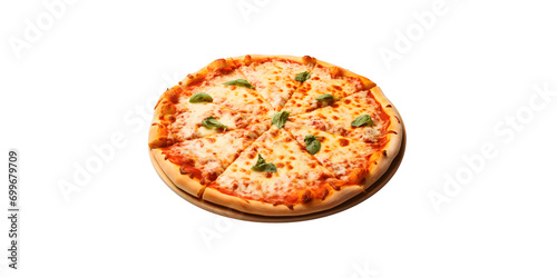 pizza with mushrooms, salami and pepperoni, tasty supreme pizza with no background clipart for graphic use