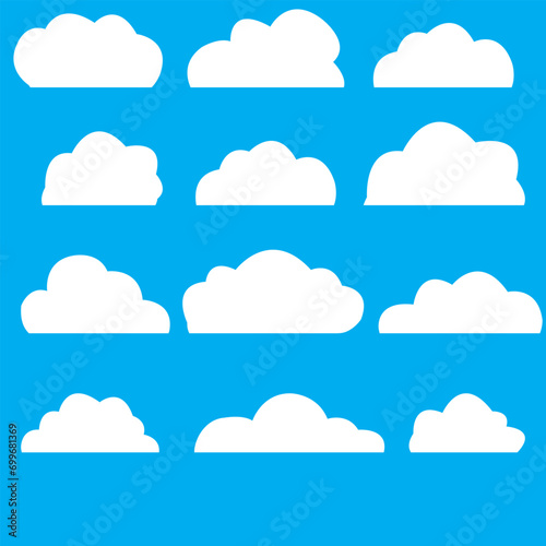 Dream cloud isolated icon. Cute Clouds Pattern.