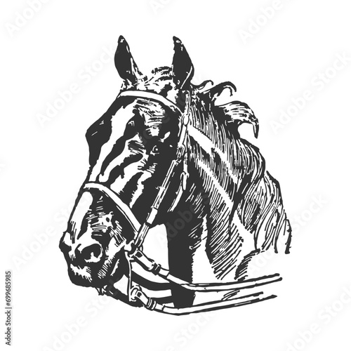 Horse Illustration Clip Art Design Shape. Animal Silhouette Icon Vector.