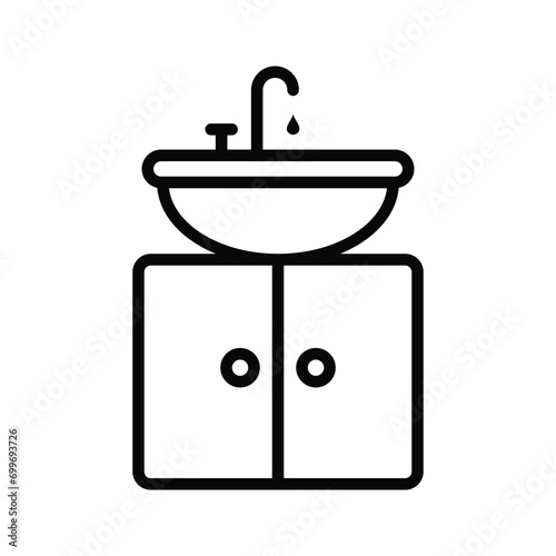 Sink washing icon standing on transparent background