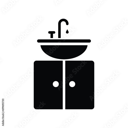Sink washing icon standing on transparent background