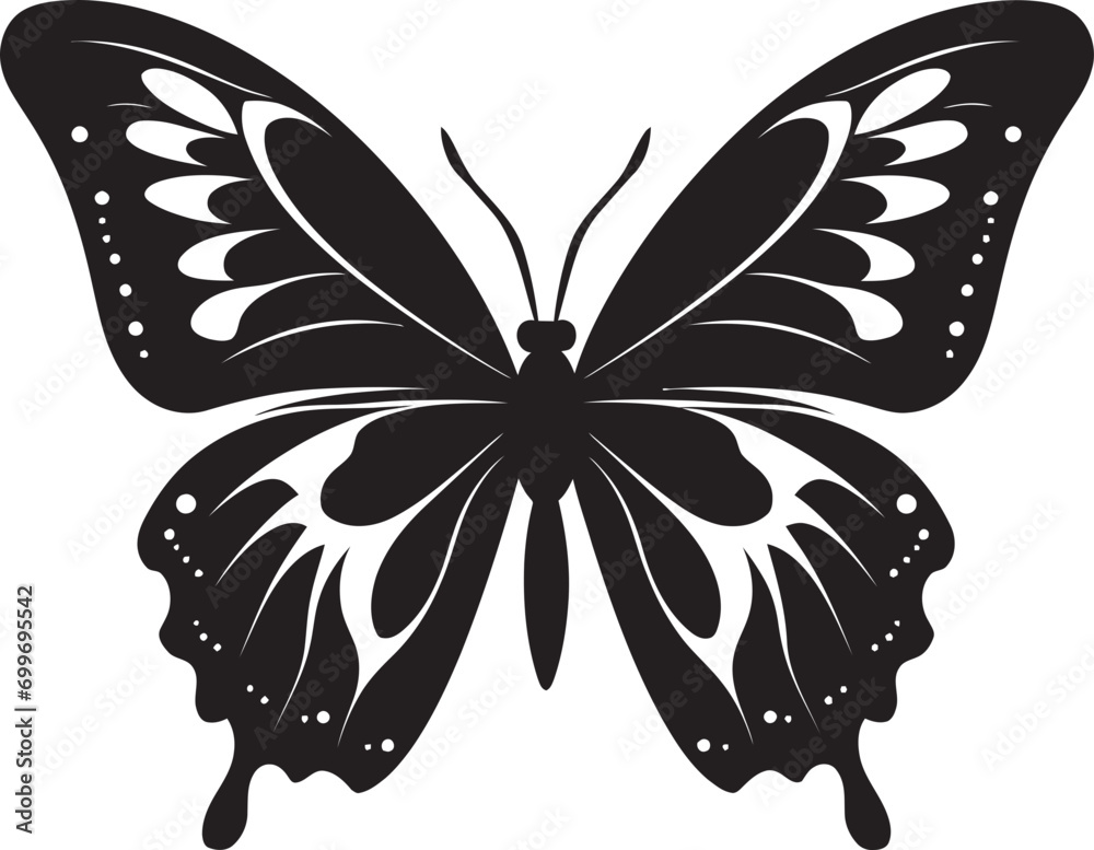 Enshadowed Elegance Vector Black Butterfly Icon Eclipsed Grace Butterfly Logo Design in Black Enshadowed Elegance Vector Black Butterfly Icon Eclipsed Grace Butterfly Logo Design in Black
