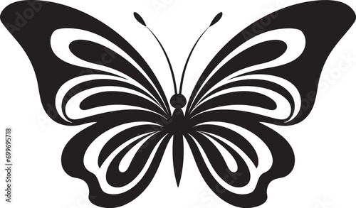 Noir Nebula Vector Butterfly Icon Emblem Eclipse Essence Black Butterfly Logo Vector