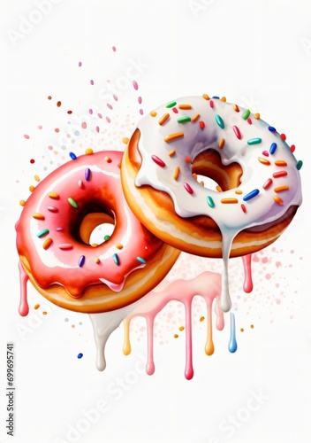 Two Donuts With Sprinng photo