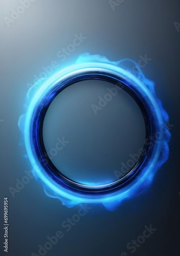 A Ring With Blue Smoke In The Middle