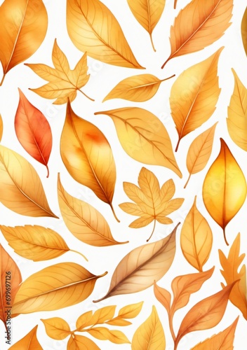 Seamless Autumn Leaves Background