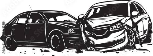 Cataclysmic Chronicles Black Accident Logo Icon Onyx Catastrophe Vector Car Accident Symbol